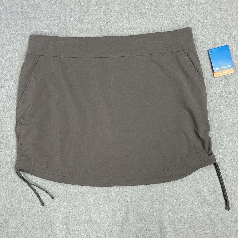 Columbia Omni Shade Women's Gray Pockets Skort Size XXL Sun Protection UPF50 NWT